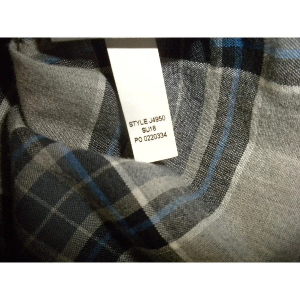 J. Crew Shirt Mens M Blue Gray Secret Wash Slim Fit Plaid Button Down Preppy Ivy